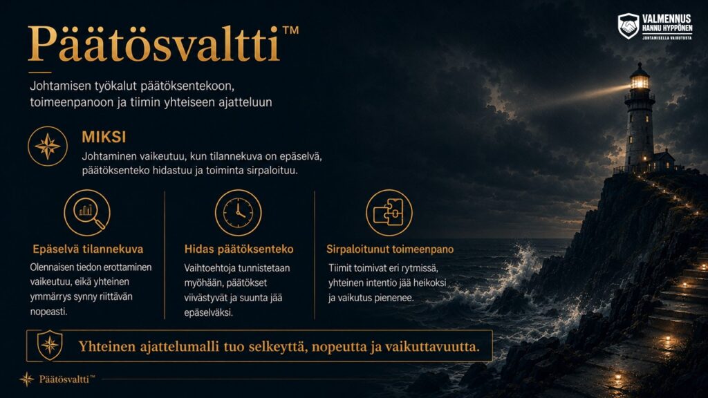 Miksi Johtamisen Päätösvaltti tarvitaan