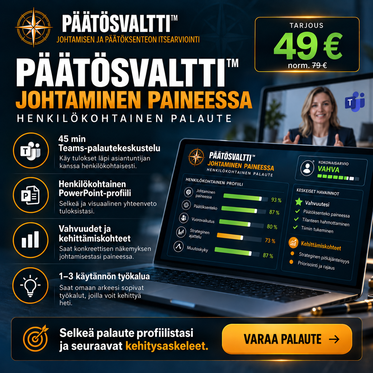 Johtaminen paineessa